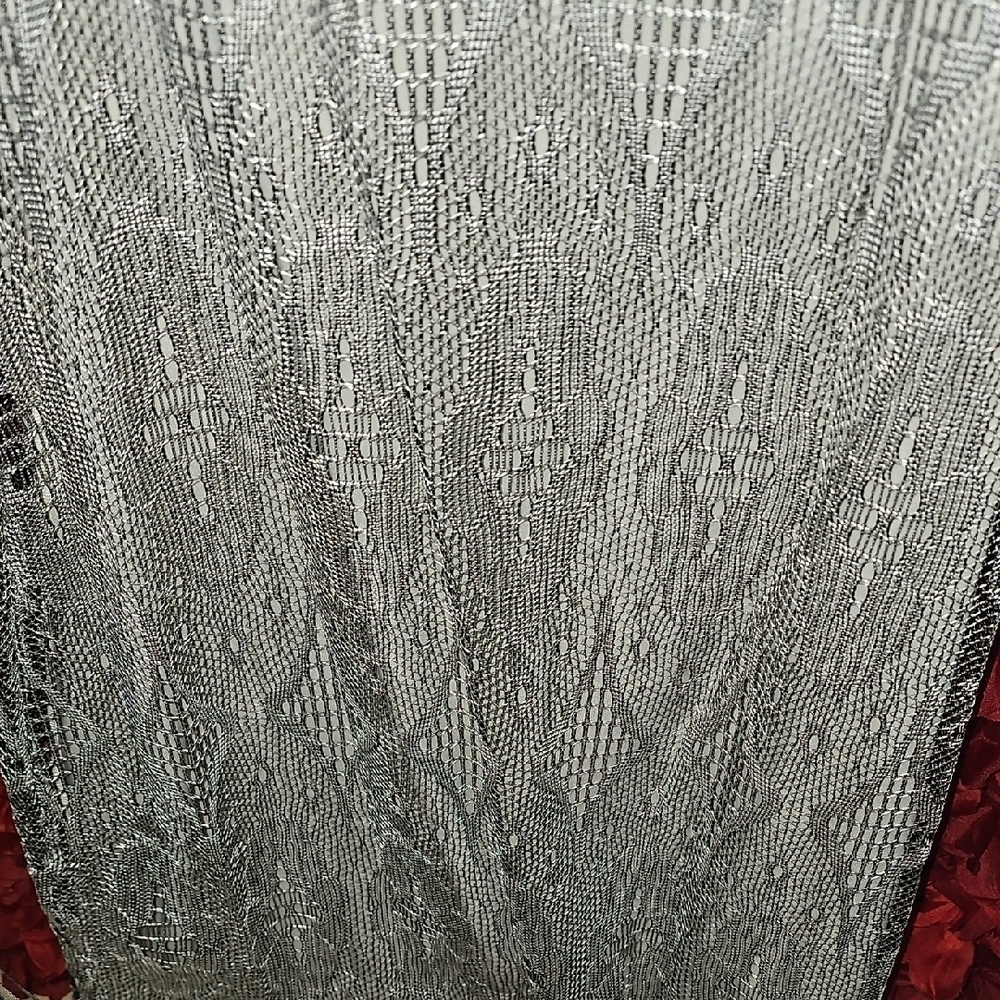 VENUS Women's Silver Lace Fringe Flapper Style Dress Size Xlarge - Picture 8 of 8